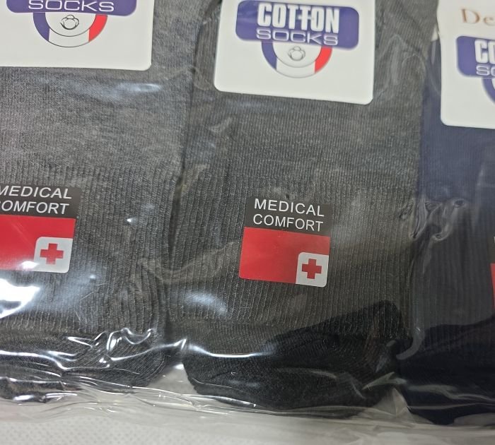 Шкарпетки "Deoiros" GH-А-047-3 стрейч чоловічі "Medical Comfort +" з ослабленою гумкою, р. 41-47 -асорті -(Однотонні високі + широка гумка в дрібний рубчик -чол.) -уп. 10 шт