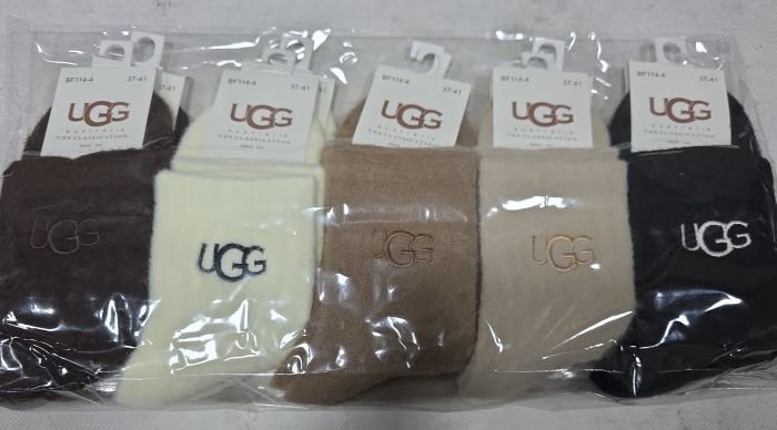 Шкарпетки "U.G.G." ВF-114-4 альпака вовна жіночі, р. 36-41 -асорті -(Однотонні +на середній гумці в рельєфний рубчик вишивка U.G.G) -уп. 10 шт