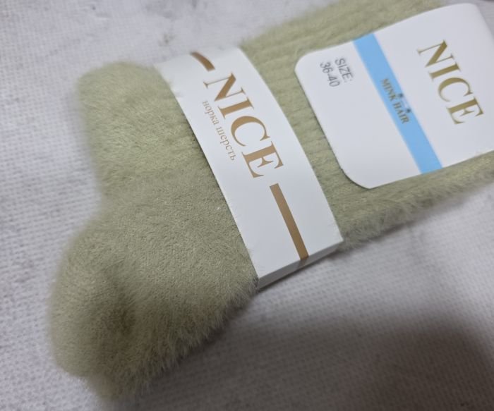 Шкарпетки "Nice" 761-MIX норка "високі" жіночі, р. 36-40 -випадкове асорті кольорів -(однотонні /високі норка) -уп. 5 шт