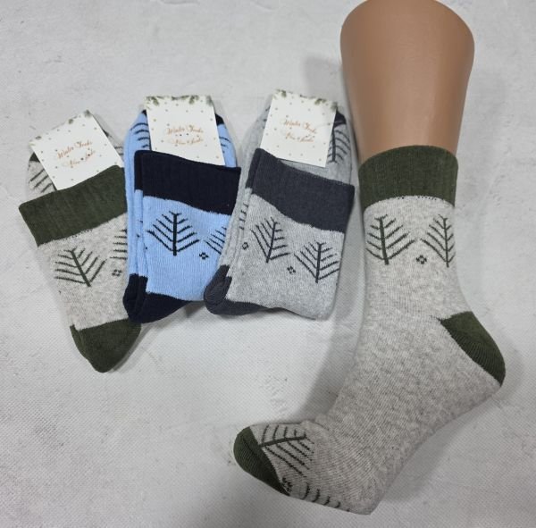 Шкарпетки "NiceSocks" 5115 махрові жіночі, р. 36-40 -асорті -(Махра -ялинки) -уп. 12 шт