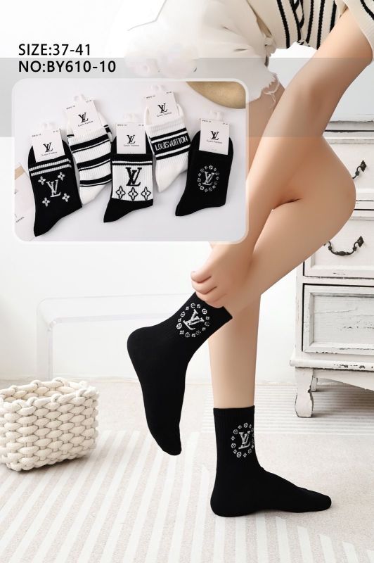 Шкарпетки "Корона /ХLV" BY610-10 стрейч /cotton жін, р. 37-41 -асорті -(Чорно-білий мікс +на широкій резинці в рубчик літери XL /написи /смужки) -уп. 10 шт.