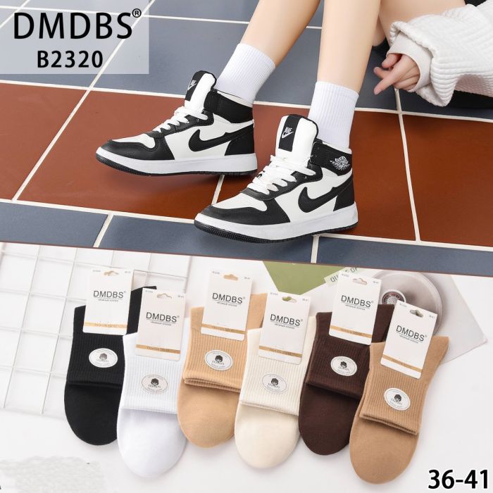 Шкарпетки "DMDBS" В2320 стрейч /cotton жіночі, р. 36-41 -асорті -(однотонні /кавовий мікс +гумка в рубчик) -уп. 10 шт