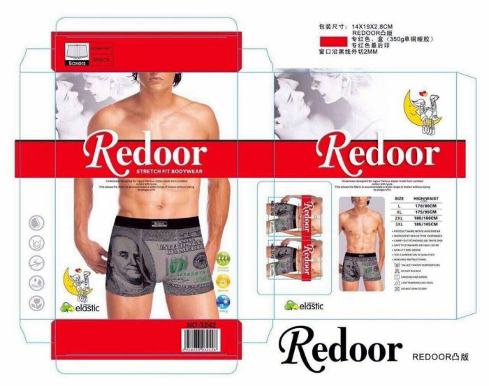 Боксери "Redoor" 3242 cotton-elastic, р. L, XL, XL, 2XL, 2XL, 3XL -ростовка 12 шт