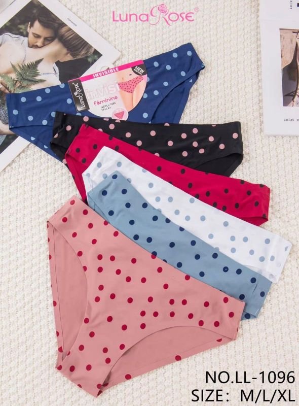 Жіночі труси "Luna Rose" LL-1096 мікрофібра з лазерною обробкою, р. М, L, XL -(44-46, 46-48, 48-50) -асорті -(однотонні у крупний горох) -уп. 12 шт