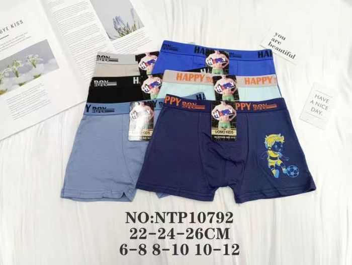 Боксери дитячі "Uomo kids" 10792 cotton, р. 6-8, 8-10, 10-12 років -асорті -(однотонні +збоку хлопчик з м'ячик) -уп. 12 шт