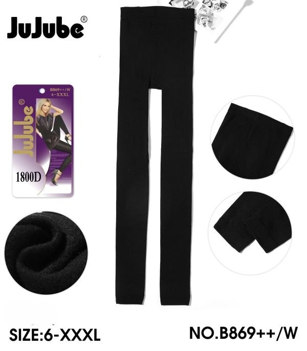 Лосини "JUJUBE" 869 ++ №6 на байці р. 50-54 /2 шва -(чорні)