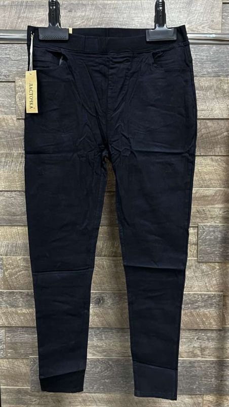 Джегінси "Ластівка" 658-1-А-О джинси-стрейч на байці р. 5xl-(52-54) -(чорні)