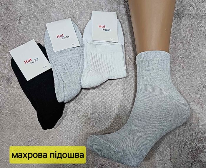 Шкарпетки "Nice /Hot Socks" 536-MIX махрова підошва жіночі, р. 36-40 -асорті -(Однотонні три кольори з широкою гумкою в рубчик +махрова стопа) -уп. 12 шт