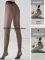 Колготки "Kenalin" 6028 на щільному флісі до стопи з імітацією капронових та з ефектом голих ніжок, р. M-2XL -(42-48 /1 шов) -(чорні) -уп. 1 шт
