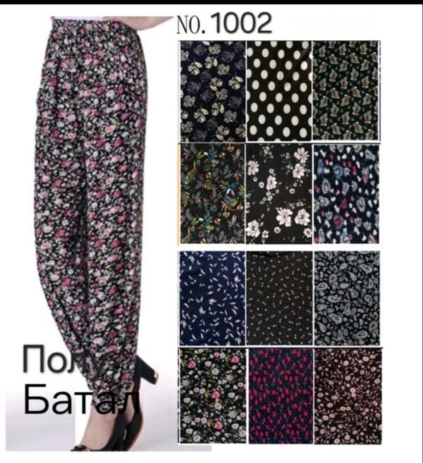 Лосини-султанки "Black Cyclone" 1002 "холодок" з легкої шовковистої тканини +з боків кишені +низ на манжеті, р. 48-54 -(без вибору забарвлення!!!)