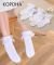 Шкарпетки "Корона" CY-435 стрейч дитячі на розмір взуття: 20-25 -(Білі з рюшами) -уп. 10 шт