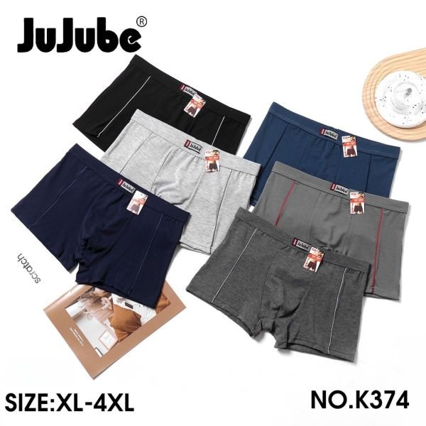 Боксери "Jujube" К-374 cotton /spandex, р. XL, 2XL, 3XL, 4XL- ростовка 8 шт