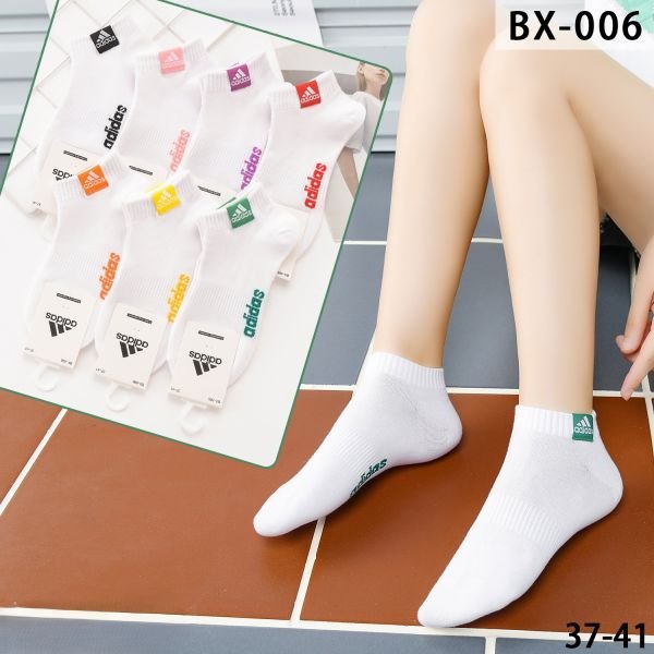 Шкарпетки "Sport /А" BХ-006-Ж стрейч /cotton жіночі, р. 36-41 -(білі /короткі з емблемою збоку та написом на підошві +посередині резинка фіксатор -жін.) -уп. 10 шт