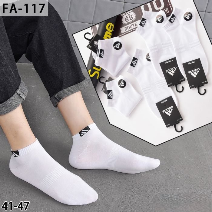 Шкарпетки "Sport /А" FA-117 стрейч /cotton чоловічі, р. 41-47 -(Короткі /білі з гумкою фіксатором посередині -чол.) -уп. 10 шт
