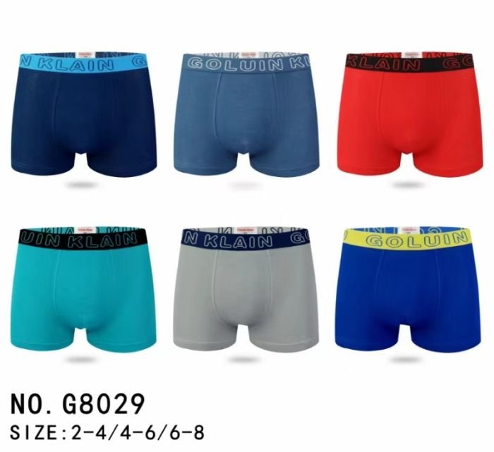 Боксери дитячі "Galvien kleain" G-8029 cotton, р. 2-4, 4-6, 6-8 років -асорті -уп. 12 шт