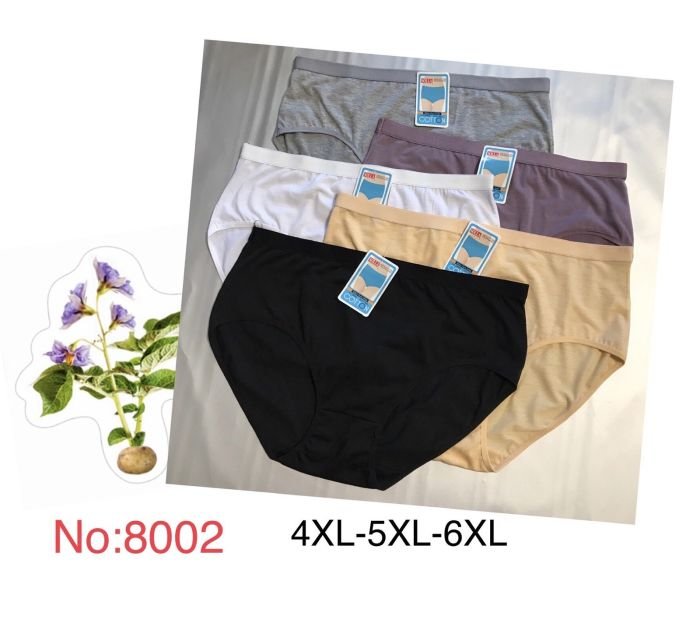 Жіночі труси "Sola Cotton" 8002 cotton, р. 4ХL, 5ХL, 6ХL -(52-54, 54-56, 56-58) -асорті -(Однотонні) -уп. 12 шт
