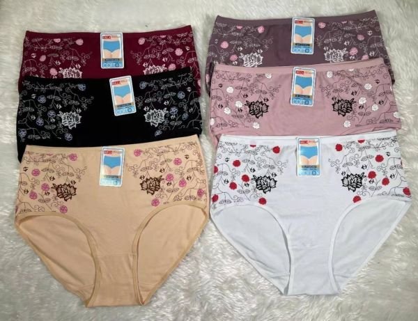 Жіночі труси "Sola Cotton" 8021 cotton, р. 5ХL, 6ХL -(48-50, 50-52) -асорті -(Однотонні +спереду з боків крупний квітковий візерунок) -уп. 12 шт