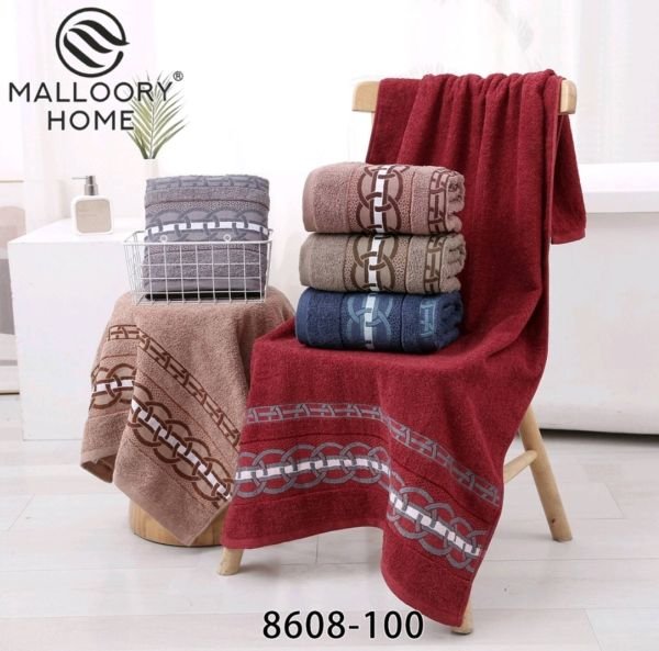 Рушник 8608-100 сауна махровий /cotton, розмір 160*80 -(Однотонний +орнамент з кілець -сауна -БЕЗ ВИБОРУ КОЛЬОРУ!!!) -уп. 1 шт