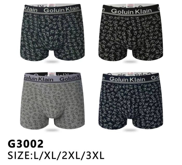Боксери "GALVIN KLAIN" g3002 бавовна (норма), р. M, L, XL, 2XL, 3XL -уп. 12 шт -мікс