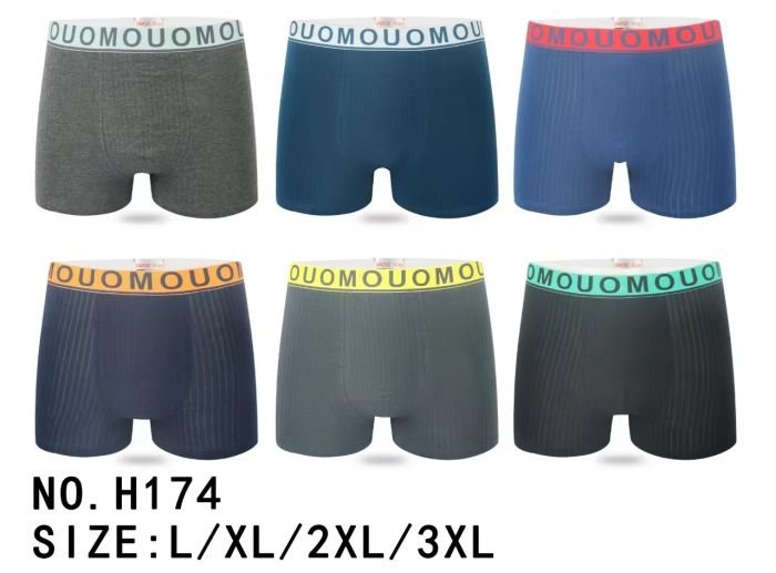 Боксери "Shuerzi store" Н-174 cotton, р. L, XL, 2XL, 3XL -уп. 12 шт -мікс