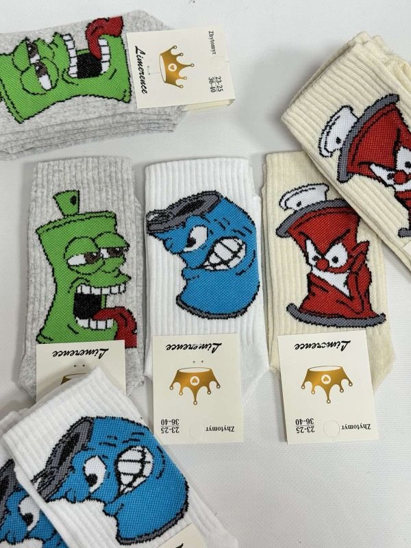 Шкарпетки Житомир "Limerence" 435-4 стрейч жіночі "Теніс" р. 36-41 -асорті -(Теніс -Позаду яскраві банки з емоціями) -уп. 12 шт