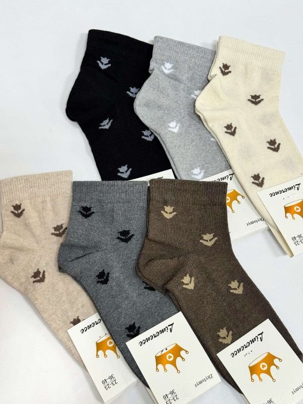 Шкарпетки Житомир "Limerence" 403-72 стрейч жіночі, р. 36-40 -асорті -(стрейч /середні /дрібні тюльпанчики по всій шкарпетці -стрейч) -уп. 12 шт