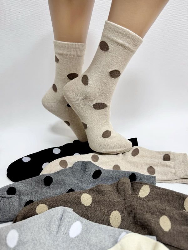 Шкарпетки Житомир "LIMERENCE" 412-53 стрейч жіночі (високі) р. 36-40 -асорті -(Великий горошок по всій шкарпетці -стрейч)