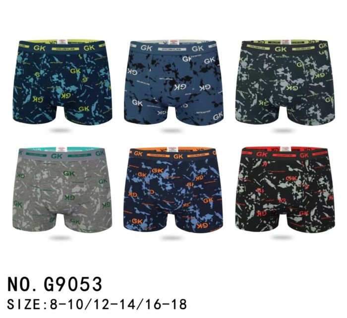 Боксери підліткові "GALVIEN KLEAIN" 9053 cotton, р. 8-10, 12-14, 16-18 -асорті -уп. 12 шт