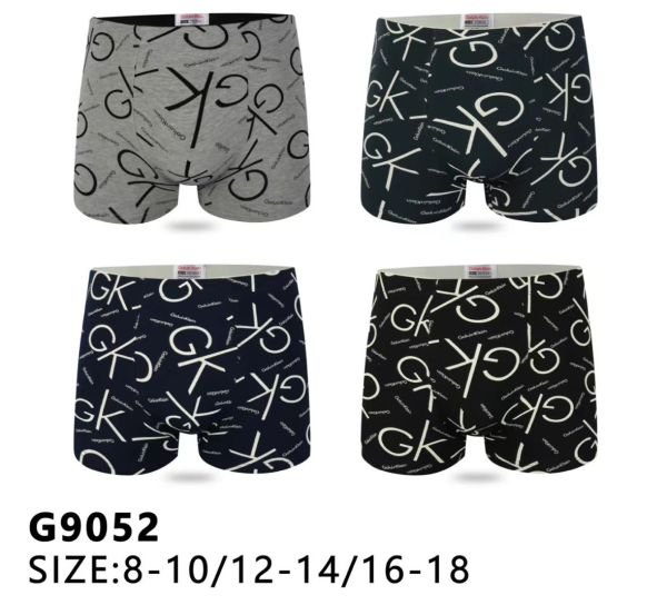 Боксери підліткові "GALVIEN KLEAIN" 9052 cotton, р. 8-10, 12-14, 16-18 -асорті -уп. 12 шт