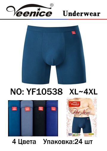 Боксери "VEENICE" 10538 (подовжені) cotton+bamboo р. Хl, 2XL, 3XL, 4XL -ростовка 8 шт