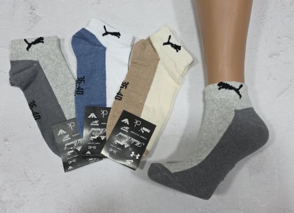 Шкарпетки "Спорт" Гр-630 стрейч універсальні, р. 36-40 -асорті -(комбіновані половинки -універс.) -уп. 12 шт