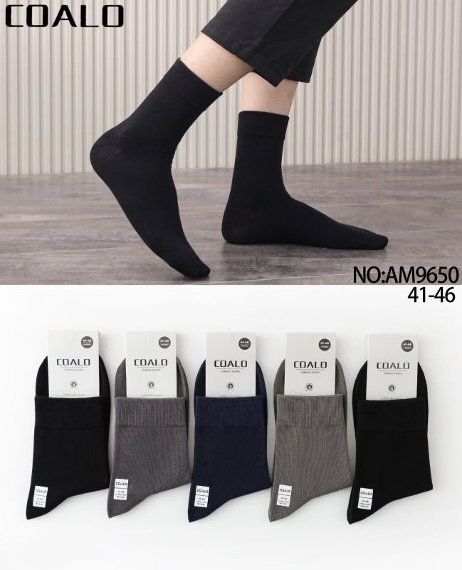 Шкарпетки "COALO" AМ-9650 стрейч /cotton чоловічі, р. 41-46 -(асорті /однотонні -класика) -уп. 10 шт