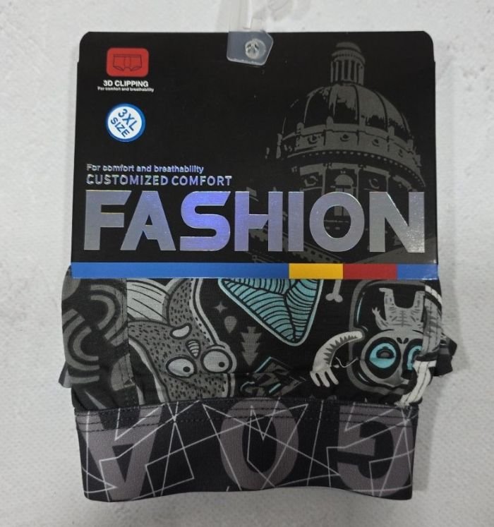 Боксери "FASHION /Amigo" AS-1510 cotton+elastnanne, р. XL, 2xl, 3xl, 4xl -випадковій мікс кольорових малюнків -ростовка 8 шт