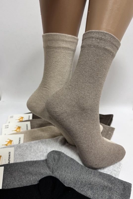 Шкарпетки Житомир "LIMERENCE" 412-55 стрейч жіночі (високі) р. 36-40 -асорті -(Високі /однотонний мікс з 6 кольорів з кавовими та сірими відтінками в упаковці -стрейч)