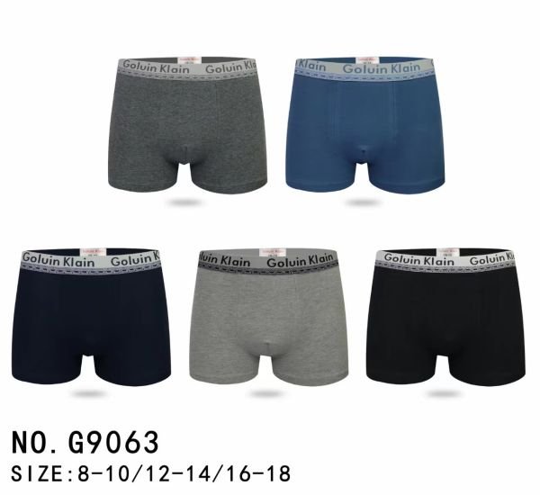 Боксери підліткові "GALVIEN KLEAIN" 9063 cotton, р. 8-10, 12-14, 16-18 -асорті -уп. 12 шт