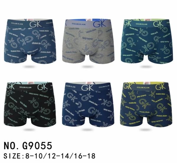 Боксери підліткові "GALVIEN KLEAIN" 9055 cotton, р. 8-10, 12-14, 16-18 -асорті -уп. 12 шт