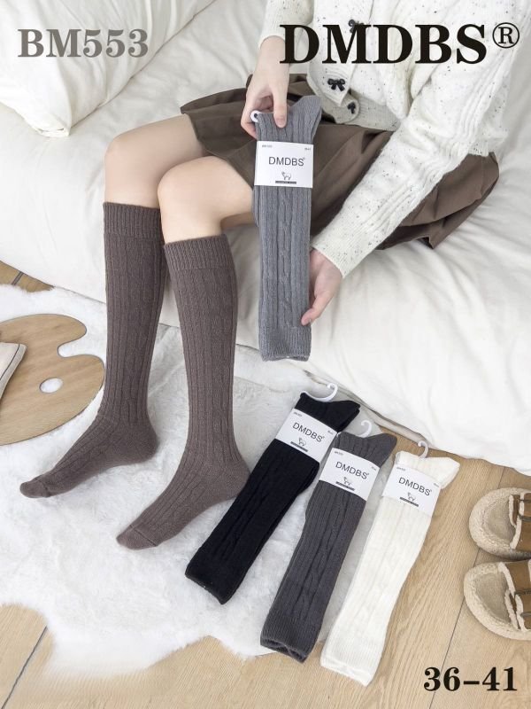 Гольфи /підколінки "DMDBS" ВМ-553-Г кашемір жіночі, р. 36-41 -(Асорті +в рельєфний візерунок з рубчиком) -уп. 10 шт
