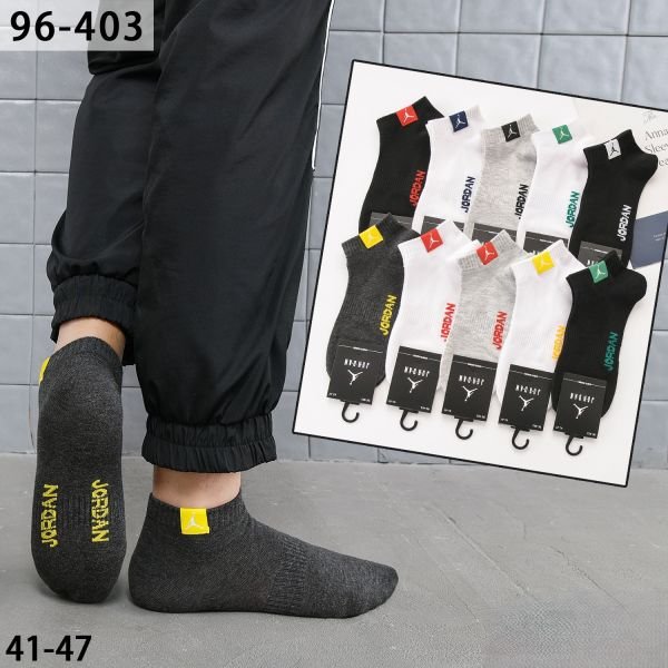 Шкарпетки "Sport /JOR" 96-403 стрейч /cotton чоловічі, р. 41-47 -(короткі /асорті з емблемою на резинці +посередині резинка фіксатор -чол.) -уп. 10 шт