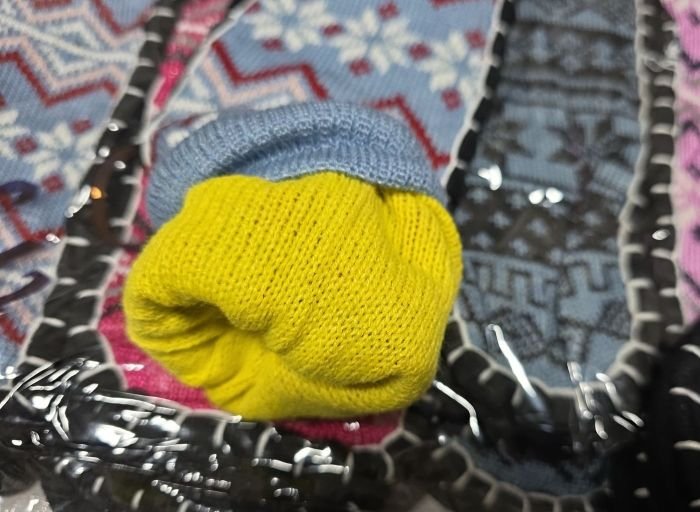 Шкарпетки домашні "Soft & cosy" G-035 подвійні +на підошві силіконові гальма, р. 36-41 -асорті -(Високі в'язані з орнаментом та чорною підошвою) -уп.  12 шт