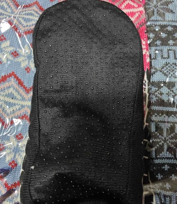 Шкарпетки домашні "Soft & cosy" G-035 подвійні +на підошві силіконові гальма, р. 36-41 -асорті -(Високі в'язані з орнаментом та чорною підошвою) -уп.  12 шт