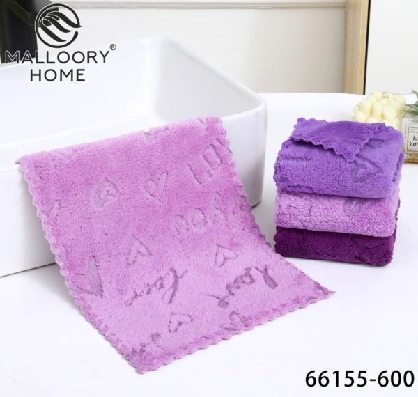 Рушник 66155-600 кухонний мікрофібра-травка р. 25*50 -уп. 20 шт -(Лавандовий мікс +однотонні рельєфні написи)