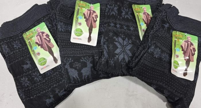 Лосини "ІРА" А-689 з орнаментом на щільній, р. 52-56 -(чорні +синій мікс орнаменту без вибору візерунка!!!)