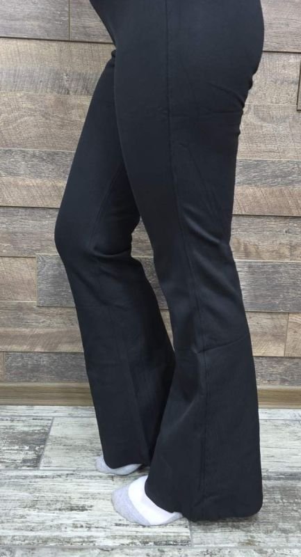 Лосини "Kenalin" W-18-1 кльош у дрібний рубчик на збитому плюшевому флісі з коригуючими тейпами /мембраною +з широким поясом утяжкою +з підтяжкою живота та сідниць з пуш-ап ефектом (Push-up), р. XXS/XS-(42-46), S/M-(44-48), L/XL-(46-50), 2XL/3XL-(48-52) -(чорні)