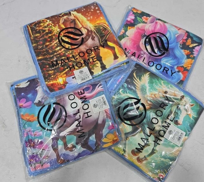 Рушник /Серветка 9419-2400 /30*30 велюр-махра р. 30*30 -уп. 20 шт -(Мікс коней -символ 2026 року)