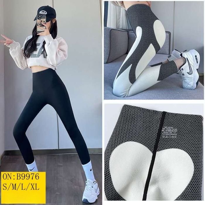 Лосини "Clover" В-9976 еластичні на збитому флісі з коригуючою мембраною та тейпами +з підтяжкою живота та сідниць +з пуш-ап ефектом (Push-up), р. S-(42-44), M-(44-46), L-(46-48), XL-(48-50) -чорні