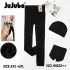 Лосини "JUJUBE" 822++ безшовні на байці, низ на манжеті р. 4XL/6XL-(48-52) -(чорні)
