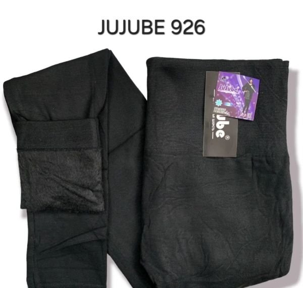 Лосини "JUJUBE" 926 безшовні на тонкому хутрі з широким поясом, р. L/2xl-(46-50) -(чорні)
