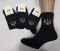 Шкарпетки Житомир "Limerence" 157-6 стрейч чоловічі, р. 41-45 -(Чорні -середні в рубчик + збоку білий тризуб -стрейч) -уп. 12 шт.