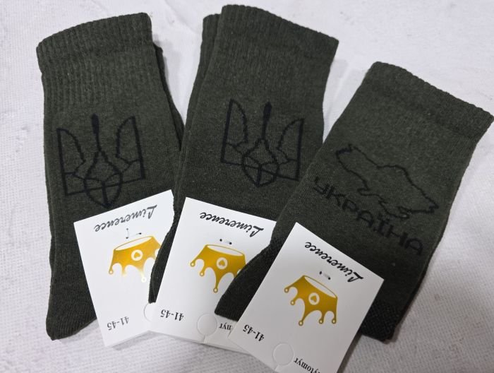 Шкарпетки Житомир "Limerence" 163 стрейч чоловічі, р. 41-45 -(Хакі -Високі +"Три моделі" в упаковці -стрейч) -уп. 12 шт.