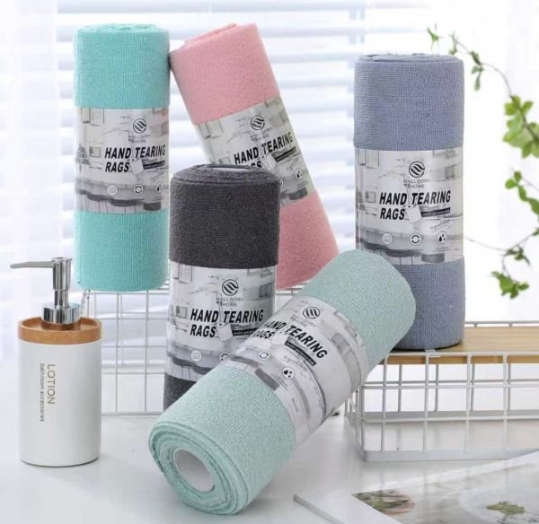 Набір серветок у рулоні 4143-120 мікрофібра, р. 25*25 -(Однотонні /в упаковці 3 рулони по 20 шт -Без вибору кольору!!!)